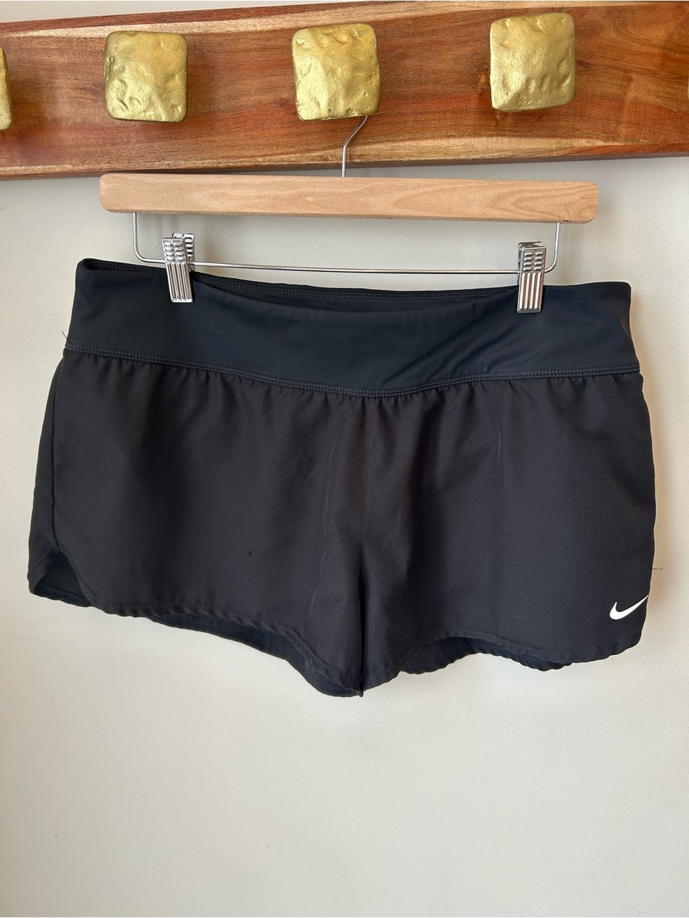 Nike Dri-FIT Black Running Shorts Built in Liner Size Large Athletic Activewear
